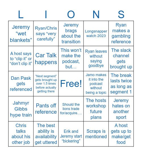 Pride of Detroit Bingo Card