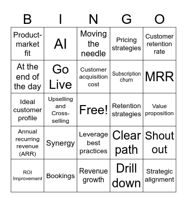 Paddle All Hands Bingo Card