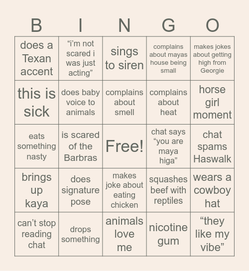 Bingo Card