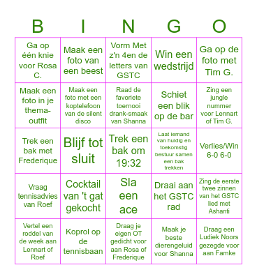 OT Bingo Kaart Bingo Card
