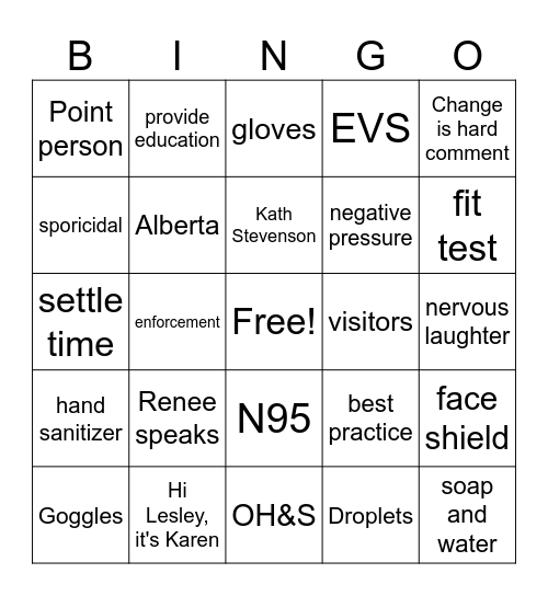 Signorama Bingo Card