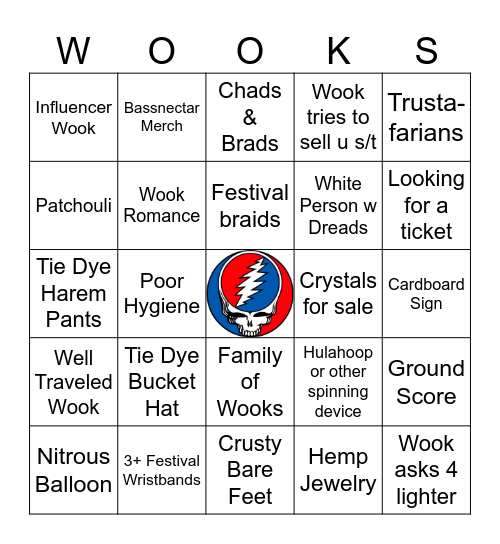 WOOKS Bingo Card