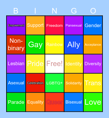 ~Pride Bingo~ Bingo Card