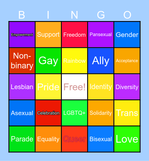 ~Pride Bingo~ Bingo Card