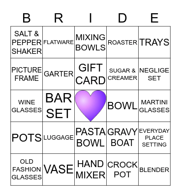 Ami's Blingo Bingo Card