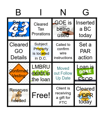 AMP Bingo Card