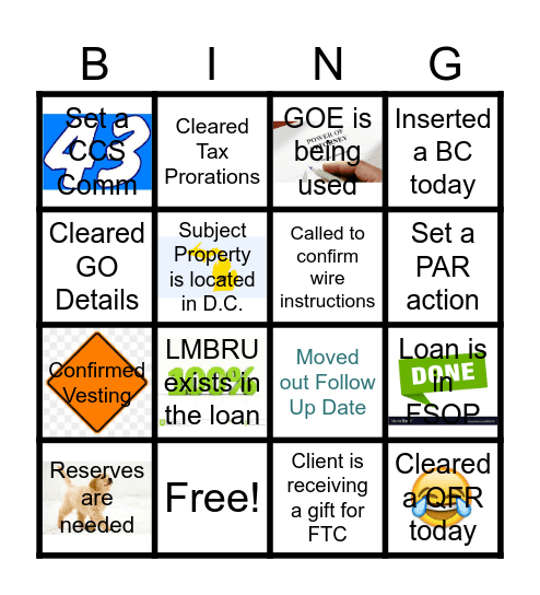 AMP Bingo Card