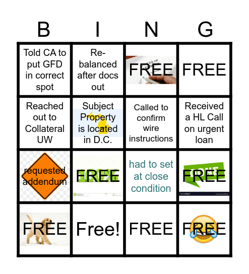 AMP Bingo Card