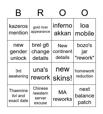 emergency loaon bingo Card