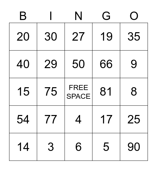 Toti Holiday Bingo Card