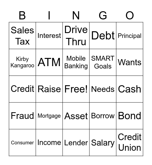 Atomic Credit Union Bingo Card