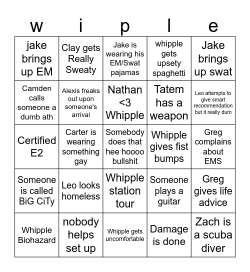 ognib Bingo Card