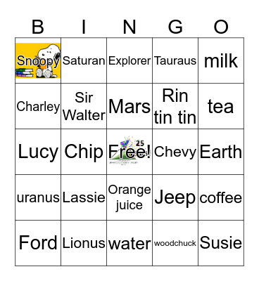 Test Bingo Bingo Card