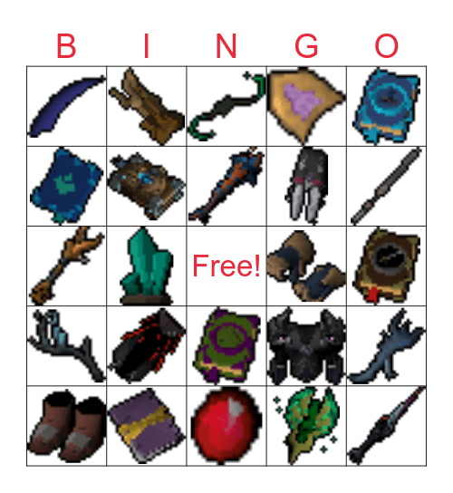 Rush's PVM Bingo Card