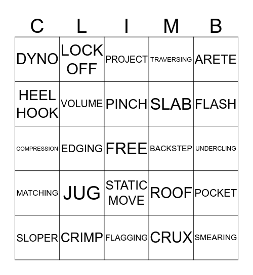 VOCAB Bingo Card