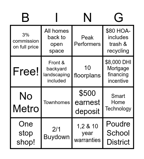 Hansen Farm Bingo! Bingo Card