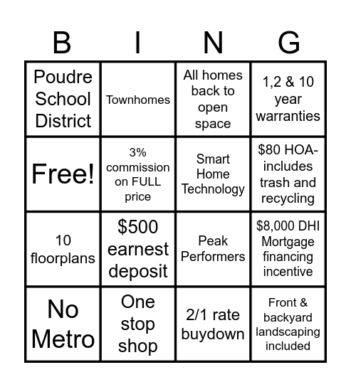 Hansen Farm BINGO! Bingo Card