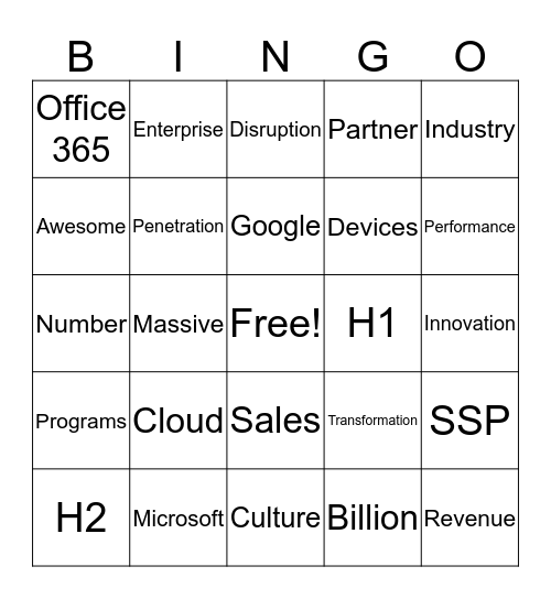 S4 Bingo Card