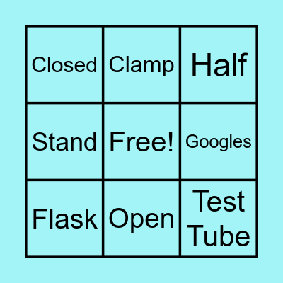 Using a Bunsen Burner Bingo Card