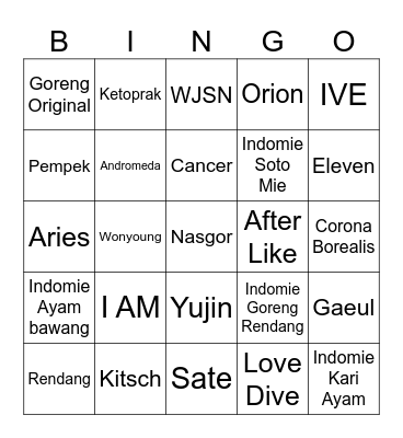 Bingo Card
