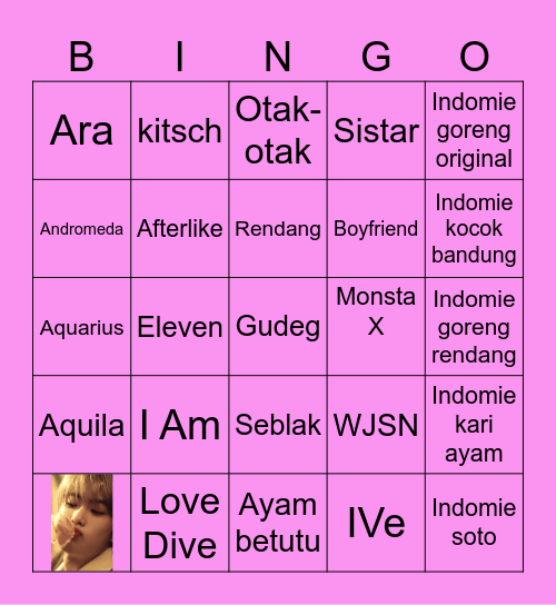 Punya Ruby Bingo Card