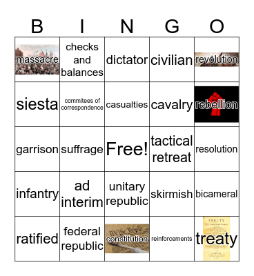 Era 5 Part 2 Bingo Card