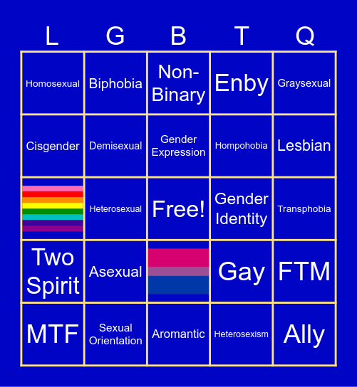 LGBTQ+ Bingo Card