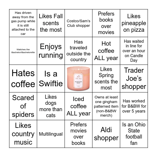 Virtual Bingo! Bingo Card