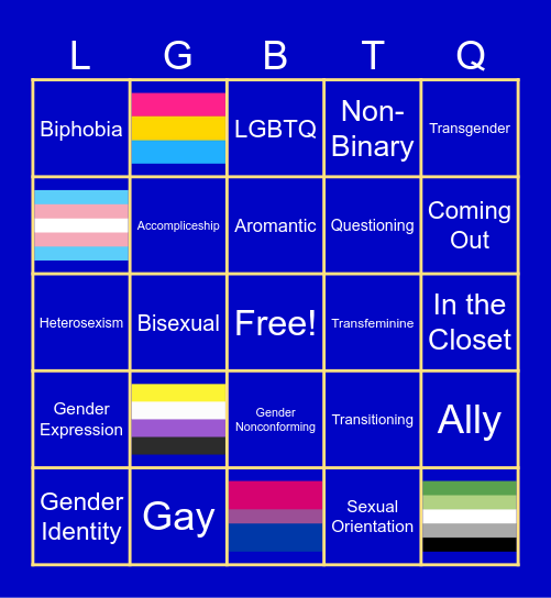 LGBTQ+ Bingo Card