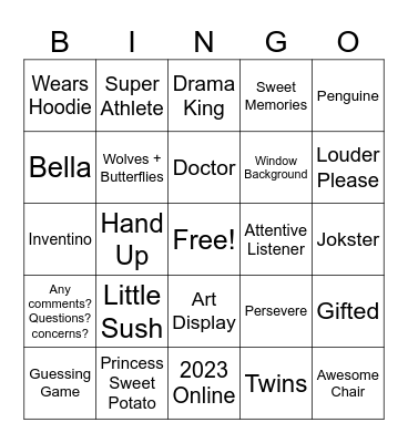 ALL ABOUT US BINGO Card