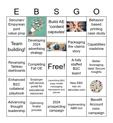 EBS Solutions Marketing is excited for... Bingo Card