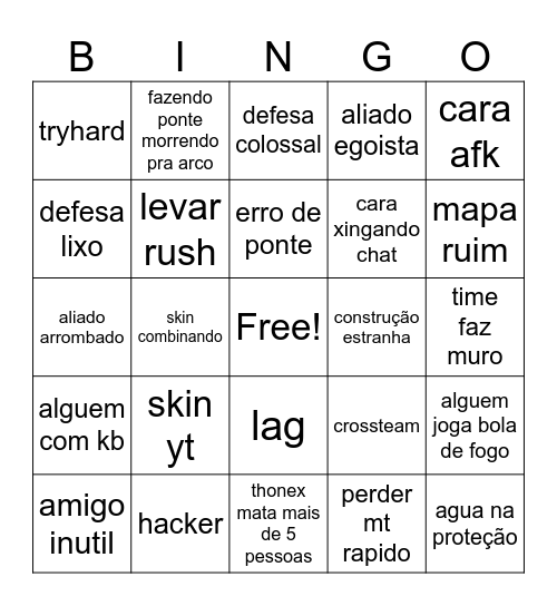 bedwars bingo!!!!!!!!! Bingo Card