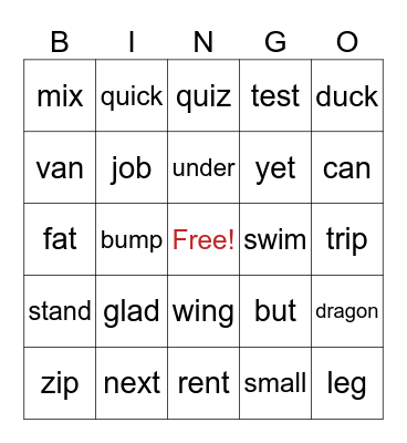Jet 1 Bingo Card