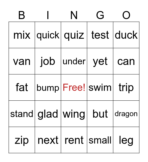 Jet 1 Bingo Card