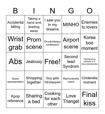 Xo kitty Bingo Card