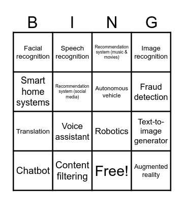 AI Bingo Card