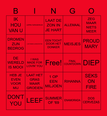 Bingo T Gat Bingo Card