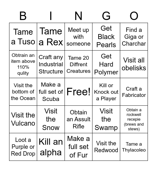 ARK BINGO Card