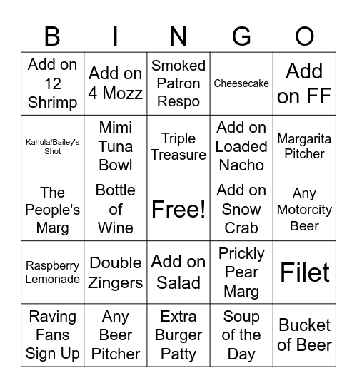 MAH MADD BINGO Card