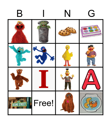 Sesame Street Bingo Card