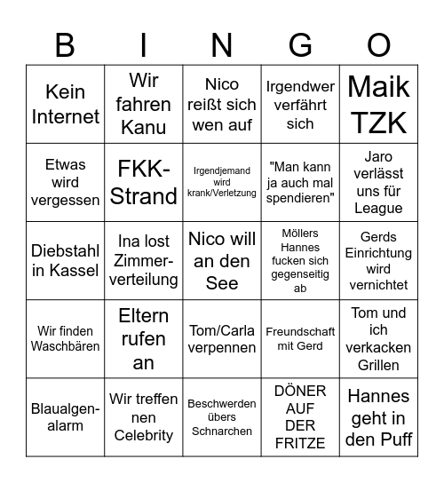 Kassel Bingo Card