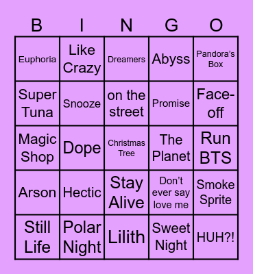 @angeljimin__ Bingo Card