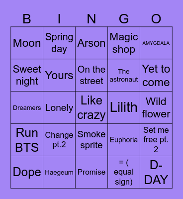 @Gguktaeverse Bingo Card