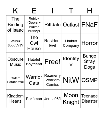 Bingo Card