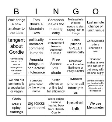 ECRG Bingo Card