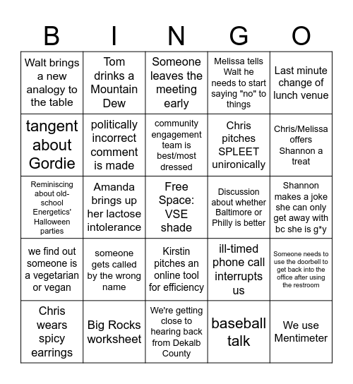 ECRG Bingo Card