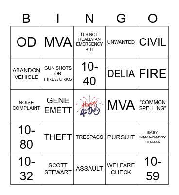 THANKSGIVING DISPATCH STYLE Bingo Card