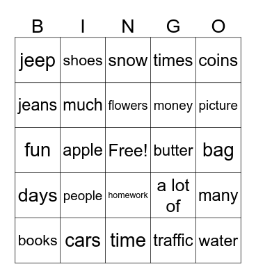 IB CLASS Bingo Card