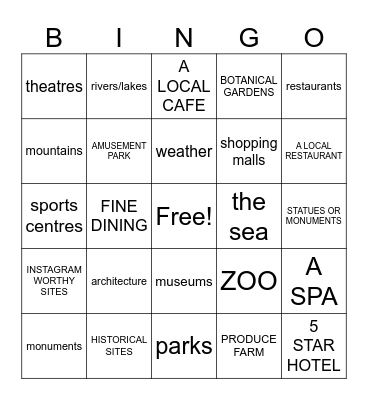 HOME TOWNS Bingo Card