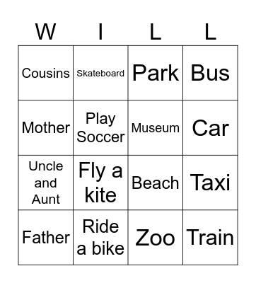 WIll Bingo Card